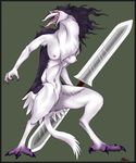  bahun breasts female rain_silves sergal solo weapon 