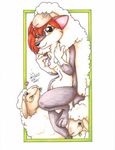  &hearts; canine cute female michele_light pelt sheep&#039;s_clothing sheepskin skin solo thumbnail tiny wolf 