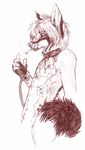  bdsm blood bondage chain collar cuffs hyena male nude piercing smoking solo speed_(artist) 