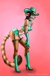  breasts cat collar feline female lingerie piercing silverone skimpy solo stockings stripper 