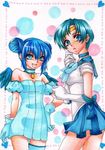  2girls aizawa_mint bishoujo_senshi_sailor_moon crossover mizuno_ami pixiv sailor_mercury tokyo_mew_mew 