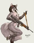  2011 breasts canine female fox galil gun kalahari nude solo tsume weapon 