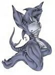  dorsal_fin erection fangs fins gills kneeling looking_at_viewer male marine muscles nude penis presenting scalie shark solo tail unknown_artist 