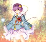  bad_id bad_pixiv_id blouse eyeball frown hairband heart hiyoshi_hana komeiji_satori pink_skirt purple_eyes purple_hair short_hair skirt sleeves_past_wrists solo third_eye touhou 