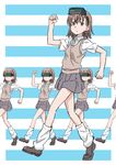  bad_id bad_pixiv_id banzai_nekomimi brown_hair clone head_mounted_display marching misaka_imouto multiple_girls school_uniform short_hair skirt socks sweater_vest to_aru_majutsu_no_index 