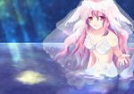  dress mermaid monster_girl persia_(rune_factory) pink_eyes pink_hair rune_factory rune_factory_3 wedding_dress 
