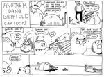  cat comic feline garfield gun history human humor humour kate_beaton mammal monochrome parody plain_background ranged_weapon suicide weapon webcomic what white_background 