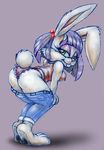  anthro butt female fernando_faria jeans lagomorph mammal rabbit solo 