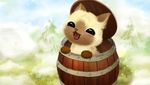  :3 airu barrel cute feline kitten monster_hunter solo 
