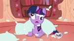  after_battle concussed confused derp equine feathers female feral friendship_is_magic gif horn horse mammal my_little_pony pillow_fight pony screencap solo twilight_sparkle_(mlp) unicorn unknown_artist 