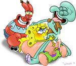  mr_krabs patrick_star spongebob_squarepants squidward_tentacles tfpurple 