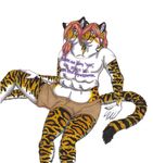  breasts conjoined couple feline female kairithekat kythyn multi_breast not_solo ocelot shirt shorts siamese_twins what_has_science_done 