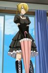  beelzebub_(manga) blonde_hair highres hilda hilda_(beelzebub) hildegard stitch stitched umbrella 