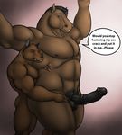  anal animal_genitalia anthro bat biceps big_muscles big_penis brown_fur draft draft_horse duo equine erection fur gay horse horsecock hot_dogging male mammal muscles nipples nude overweight pecs penis pose sex sheath size_difference standing thick_penis vamp_(character) vamplust vein 