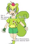  candy engrish food green_hair happy_tree_friends male_focus nutty ranguage solo 
