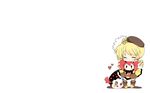  blonde_hair charlotte chibi haru_(kyou) mahou_shoujo_madoka_magica thighhighs tomoe_mami white 