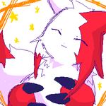  eyes_closed feral fur low_res markings nintendo pok&#233;mon pok&eacute;mon red_markings sleeping solo unknown_artist video_games white_fur zangoose 