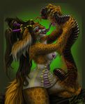  bethany_sellers collar corset demon female honey_vera_hali horns langurhali langurhali_species licking millipede tongue 