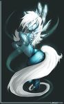  blue blue_body equine glowing glowing_eyes hair horse legacy350 mammal my_little_pony pony solo unknown_artist white_eyes white_hair 