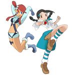  2girls fuuro_(pokemon) gym_leader multiple_girls pokemon pokemon_(game) pokemon_dppt suzuna_(pokemon) 