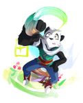  black_nose male mammal panda plain_background solo super-tuler tongue white_background 