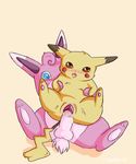  balls blush clitoris cum cum_in_pussy cum_inside female feral from-behind from_behind gaping interspecies male nintendo nude penetration penis pikachu plain_background pok&#233;mon pok&eacute;mon pussy sex spread_legs spread_pussy spreading straight vaginal vaginal_penetration video_games white_background wigglytuff zanthu 
