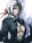  beard blazblue facial_hair fumio_(rsqkr) genderswap genderswap_(mtf) long_hair ponytail silver_hair solo valkenhayn_r_hellsing 