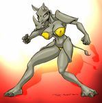  angry armor bikini female hide jilo rhino skimpy solo tough 