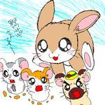  boss feral hamster hamtaro lagomorph oxnard rabbit unknown_artist 