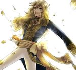  angry blonde_hair juugatsu_porte long_hair open_mouth oscar_francois_de_jarjayes reverse_trap solo versailles_no_bara 