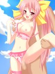  1girl bikini censored hana highres pangya sex swimsuit vaginal 