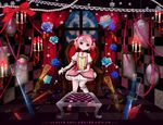  bad_id bad_pixiv_id blue_flower blue_rose bubble_skirt candle chair checkered choker copyright_name decorations flower gloves glowing gun kaname_madoka kneehighs kyubey lace madoka_runes magical_girl mahou_shoujo_madoka_magica pink_eyes pink_hair puffy_sleeves rentama ribbon rifle rose short_hair short_twintails sitting skirt solo sword table transparent twintails weapon white_gloves white_legwear window witch's_labyrinth 