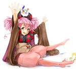  :q charlotte_(madoka_magica) cheese drooling face food foreshortening hands houkagi_yuu kyubey licking_lips mahou_shoujo_madoka_magica outstretched_hand outstretched_leg personification pink_hair sitting tongue tongue_out wide_sleeves yellow_eyes 