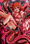  animal_ears blush cat_ears catgirl double_penetration ear_insertion mao mao_(shining_tears) miniskirt ninja pussy_juice rape red_eyes red_hair sega shining_(series) shining_tears skirt tentacle tentacle_in_ear tentacles_under_clothes vaginal 