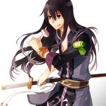 :p bad_id bad_pixiv_id black_eyes black_hair bracelet candy company_connection food jewelry katamari_damacy lollipop long_hair male_focus sword tales_of_(series) tales_of_vesperia the_prince three_plates tongue tongue_out weapon white_background yuri_lowell 