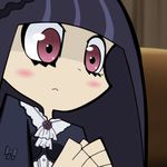  artist_request black_hair blush cosplay gokou_ruri gokou_ruri_(cosplay) gothic_lolita hairband lolita_fashion long_hair look-alike mole mole_under_eye official_style ore_no_imouto_ga_konna_ni_kawaii_wake_ga_nai panty_&amp;_stocking_with_garterbelt parody solo stocking_(psg) 