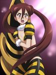  awa bee bleach bleach:_zanpakutou_ibun_hen blush brown_hair long_hair open_mouth purple_eyes solo suzumebachi twintails zanpakuto_spirit 