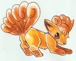  canine fox kitsune multiple_tails pok&eacute;mon presenting red red_eyes solo suppainu tail vulpix 