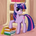  books bookshelf cutie_mark equine female feral friendship_is_magic horn john_joseco mammal my_little_pony purple_eyes solo twilight_sparkle_(mlp) unicorn unknown_artist 