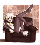  balls barefoot blush butt chest_tuft coinpurse cute ende girly hair hindpaw human_feet looking_at_viewer male nude plantigrade shadowill short_hair solo tail thighs unknown_species wide_hips 