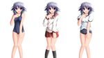  alternate_costume gym_uniform izayoi_sakuya muusu school_swimsuit school_uniform swimsuit touhou 