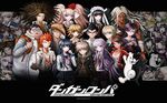  6+girls asahina_aoi black_hair blonde_hair blue_eyes bonnet bow braid brown_hair celestia_ludenberck danganronpa danganronpa_1 drill_hair ear_piercing enoshima_junko facial_hair fujisaki_chihiro fukawa_touko glasses gloves goatee grey_hair hagakure_yasuhiro hair_bow hair_ornament hairclip hairlocs highres hood hoodie ikusaba_mukuro ishimaru_kiyotaka kirigiri_kyouko komatsuzaki_rui kuwata_reon long_hair maizono_sayaka monokuma multiple_boys multiple_girls muscle muscular_female naegi_makoto necktie official_art oogami_sakura oowada_mondo otoko_no_ko piercing pompadour purple_eyes purple_hair red_eyes red_hair salute scar school_uniform serafuku short_hair single_braid togami_byakuya twin_braids twin_drills twintails wallpaper yamada_hifumi 