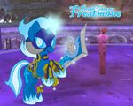  blue blue_body blue_eyes blue_hair death_charger equine female feral friendship_is_magic hair hooves horn horns horse inkwell_pony long_hair mammal my_little_pony pony short_hair solo sword training_dummy unicorn video_games warcraft weapon world_of_warcraft 