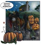  &hearts; bent_over choice cinders equine female field halloween harvesting hooves horse jack-o-lantern night pumpkin raised_tail selection solo stasisdelirium tail tim_johnson 