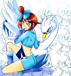 1girl ducklett fuuro_(pokemon) gym_leader pokemon smile swana swanna 