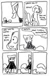  bittersweet_candy_bowl black_and_white bow canine cat comic corpse david david_(bcb) dead dialog disaster_dominoes disasterdominoes dog english_text feline female lucy lucy_(bcb) male mammal monochrome plain_background scarf sketch taeshi_(artist) text white_background 
