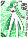  breasts female furry gardevoir hindpaw humanoid large_breasts nintendo paws pinup pok&#233;mon pok&#233;morph poke_ball pokeball pokemon pose pussy shinn shinn2 shinn_asuka solo video_games 