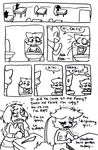  anorexia bittersweet_candy_bowl black_and_white canine cat daisy daisy_(bcb) dialog disaster_dominoes dog english_text feline female kizuna_(bcb) male mammal mike mike_(bcb) monochrome plain_background sketch taeshi_(artist) text white_background 