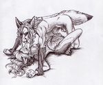  blaze-husky canine couple coy female foreplay fox licking male nude pinned restraint tongue 
