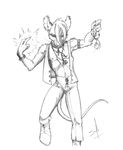  collar goth magic male open_shirt piercing rat rodent seraph solo twain 